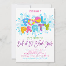 Zomer Pool Party, Einde van het schooljaar Party