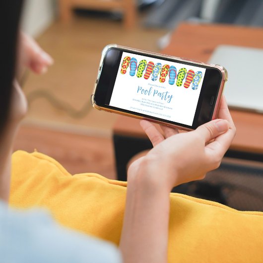 Zomer Pool Party Fun Kleurrijke Custom Kaart