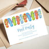 Zomer Pool Party Fun Kleurrijke Custom Kaart