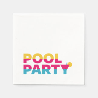 Zomer Pool Party, Kleurrijke Cocktail Servet