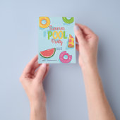 Zomer Pool Party uitnodiging, Achtertuin Party Flyer (Hand)