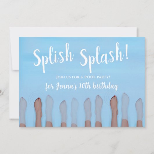 Zomer Pool Party Water Verjaardag Kaart (Voorkant)