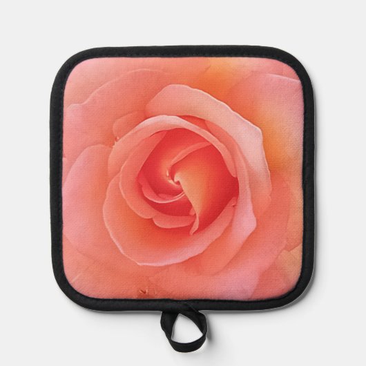Zomer pop koraal roos bloemfotografie pannenlap (Voorkant)