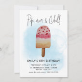 Zomer Pop Over & Chill Popsicle Feestje Verjaardag Kaart (Voorkant)