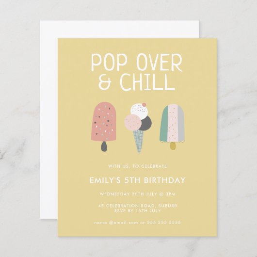 Zomer Pop over en koude Popusgroep Birthday (Voorkant / Achterkant)