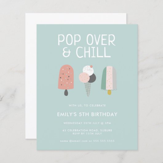 Zomer Pop over en koude Popusgroep Birthday (Voorkant / Achterkant)