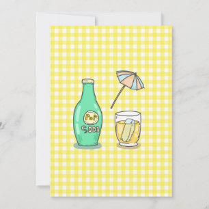 Zomer Pop Soda Vibes - Schattigee Cartoon Drink Kaart