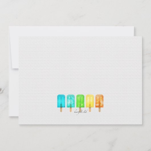 Zomer Pops Uitnodigingen (Achterkant)