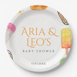Zomer Popsicle Baby shower Papier Borden Papieren Bordje