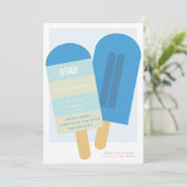 ZOMER POPSICLE BIRTHDAY PARTIJ INVITATION KAART (Staand voorkant)