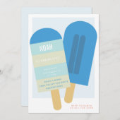 ZOMER POPSICLE BIRTHDAY PARTIJ INVITATION KAART (Voorkant / Achterkant)
