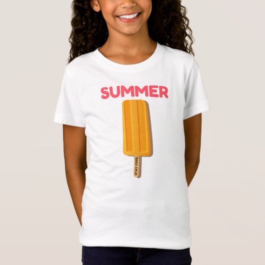 Zomer Popsicle Blijf Koel Meisjes T-Shirt (Voorkant)