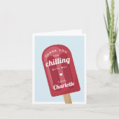 Zomer Popsicle Kinderverjaardagsfeestje Bedankkaart (Voorkant)