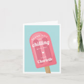 Zomer Popsicle Kinderverjaardagsfeestje Bedankkaart (Voorkant)