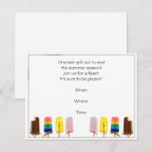 Zomer Popsicle Party uitnodiging (Voorkant / Achterkant)
