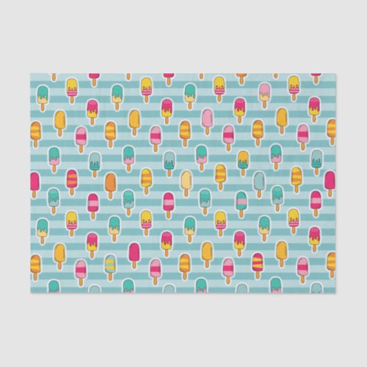 Zomer Popsicle Patroon Decoupage Tissuepapier (Voorkant)
