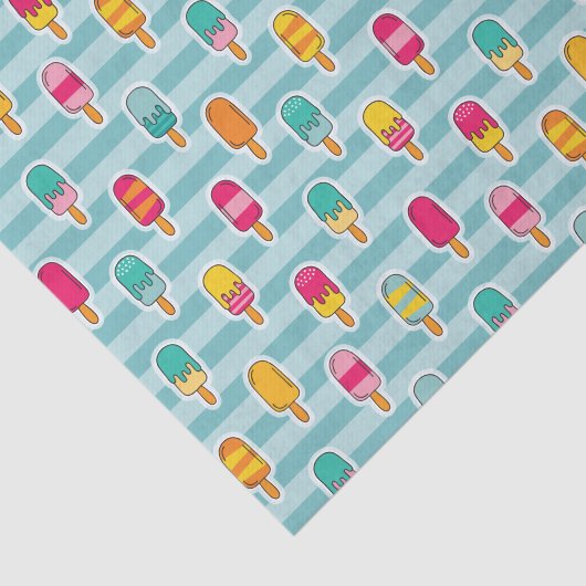 Zomer Popsicle Patroon Decoupage Tissuepapier (Detail)