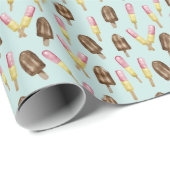 Zomer popsicle traktaties cadeaupapier (Rol Hoek)