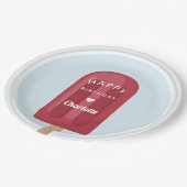 Zomer Popsiers Birthday Party Papieren Bordje (Gekanteld)