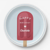 Zomer Popsiers Birthday Party Papieren Bordje (Voorkant)