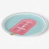 Zomer Popsiers Birthday Party Papieren Bordje (Gekanteld)