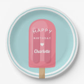 Zomer Popsiers Birthday Party Papieren Bordje (Voorkant)