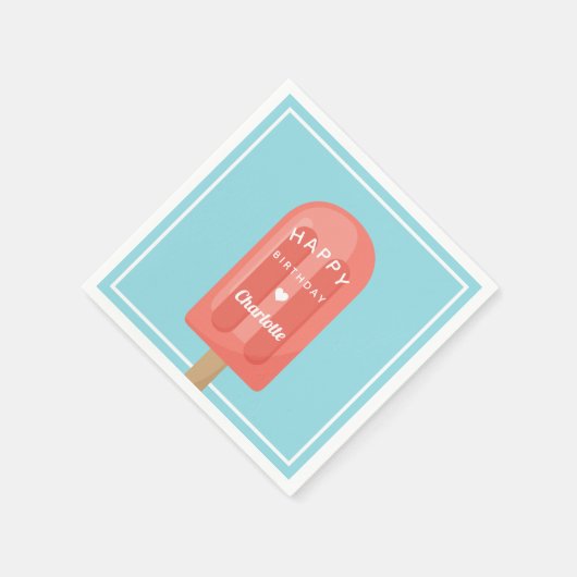 Zomer Popsiers Birthday Party Servet (Hoek)