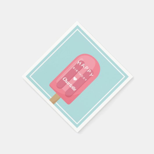 Zomer Popsiers Birthday Party Servet (Hoek)