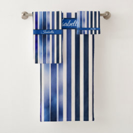 Zomer Populair Navy Blue Boat Stripes Collectie Bad Handdoek