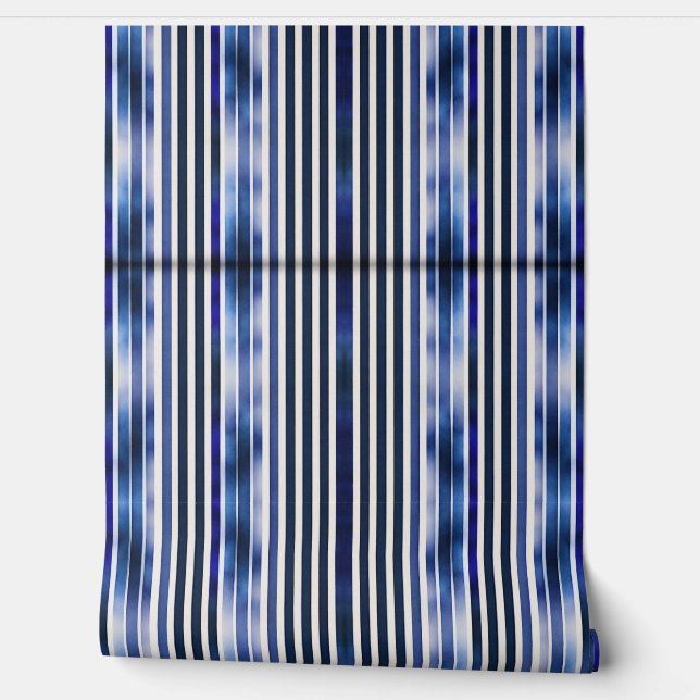 Zomer Populair Navy Blue Boat Stripes Collectie Behang (Afrollen)