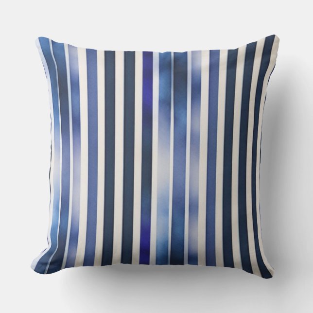 Zomer Populair Navy Blue Boat Stripes Collectie Buitenkussen (Voorkant)