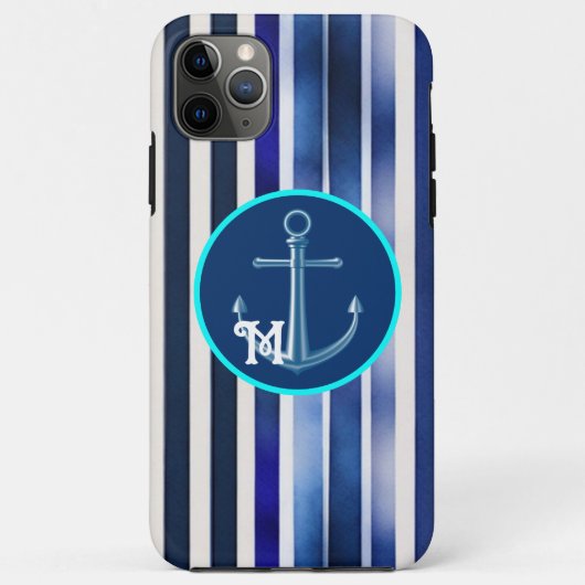 Zomer Populair Navy Blue Boat Stripes Collectie Case-Mate iPhone Case (Achterkant)