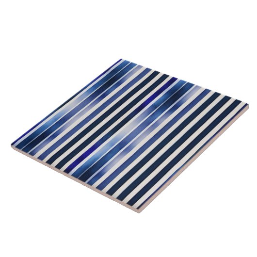 Zomer Populair Navy Blue Boat Stripes Collectie Tegeltje (Zijkant)