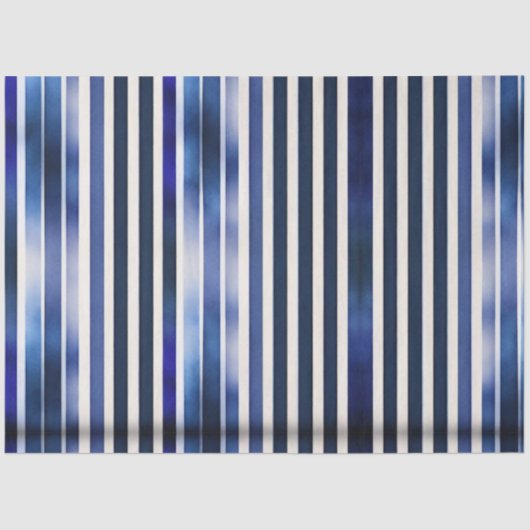 Zomer Populair Navy Blue Boat Stripes Collectie Tissuepapier (Voorkant)