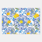 Zomer, Portugese tegels, citrusvruchten, citroenen Inpakpapier Vel (Voorkant 2)