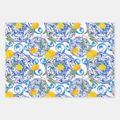 Zomer, Portugese tegels, citrusvruchten, citroenen Inpakpapier Vel (Voorkant)