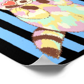 Zomer Preppy Wilde Wasbeer Pastel E Poster (Hoek)