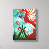 Zomer Psytrance Festival Kunst Canvas Afdruk (Voorkant)