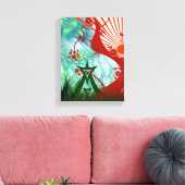 Zomer Psytrance Festival Kunst Canvas Afdruk (Insitu (Woonkamer))