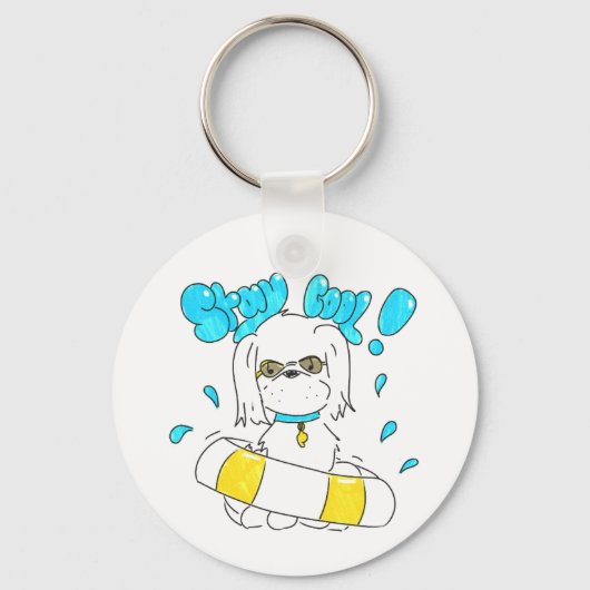 Zomer Puppy Sleutelhanger (Voorkant)