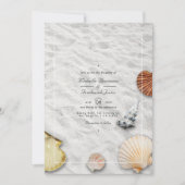 Zomer QR Code RSVP Strand Huwelijk Kaart (Voorkant)