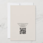 Zomer QR Code RSVP Strand Huwelijk Kaart (Achterkant)