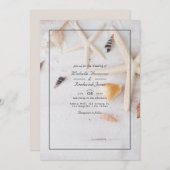 Zomer QR Code RSVP Strandtrouw Kaart (Voorkant / Achterkant)