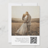 Zomer QR-code trouwfoto met wilde bloemen Kaart (Achterkant)