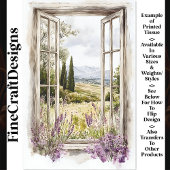 Zomer Raam & Lavendel & Bomen AN7 Decoupage Tissuepapier