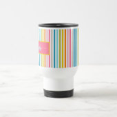 Zomer Rainbow Stripes Monogram Script Reisbeker (Center)