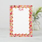 Zomer Raspberry Waterverf Coquette Kaart (Staand voorkant)