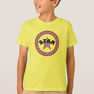 Zomer Red Plaid Star T-shirt