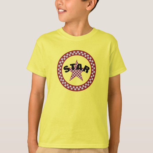 Zomer Red Plaid Star T-shirt (Voorkant)