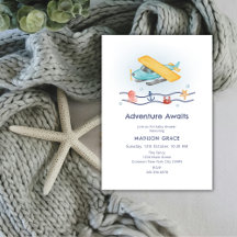 Zomer Reisavontuur Zee Vliegtuig Baby Shower